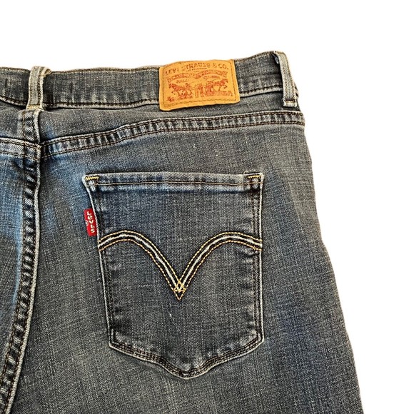 Levi's Classic Boot Blue Mid Rise Denim Jeans Stretch Size 10 - Picture 6 of 6